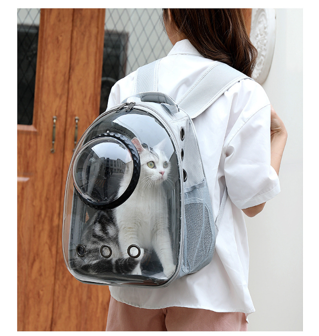 Картинки Рюкзак-сумка переноска MyPads X777 для животных кошек и собак с окном для обзора с вентиляцией, с боковым карманом для легкого доступа, с анатомиче.