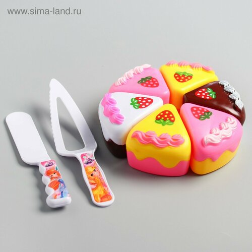 Набор игровой Чаепитите феи WINX тортик и 2 столовых прибора с книгой рецептов 585₽