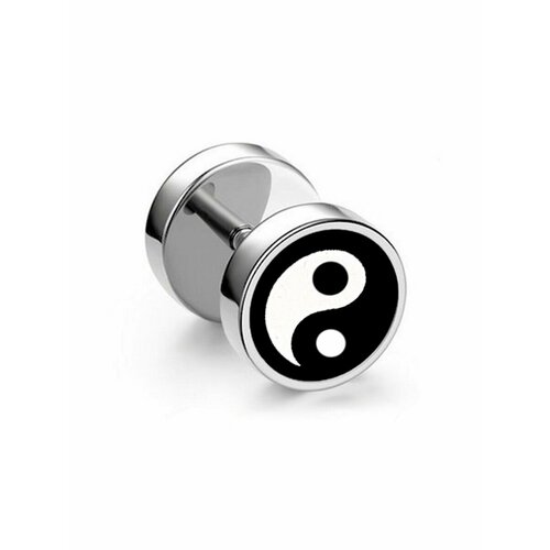 Серьги, серебряный, черный