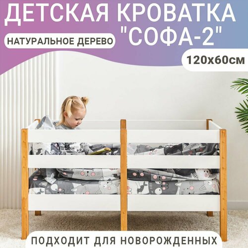 Детская кровать Софа-2 цвет комбо спальное место 120х60 см 8025₽