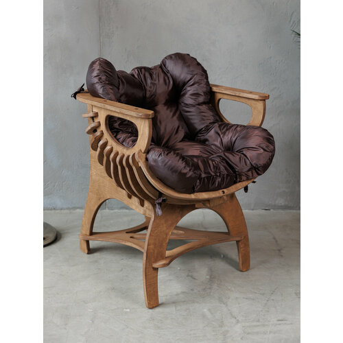 Кресло WOODLIN Ракушка коричневый