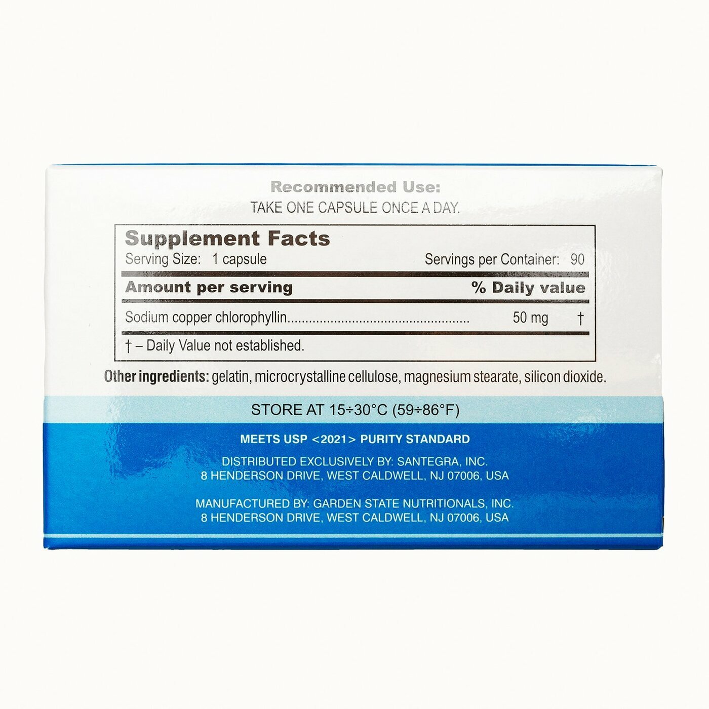 Изображение Chlorophyll "Santegra" Хлорофилл - 50 мг, 90 капсул.