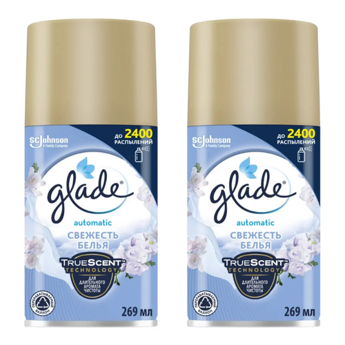 фото Glade запасной баллон свежесть белья, 269мл ,2 уп