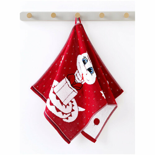 Полотенце Утренняя заря LA159 Змейка 70х34 красный