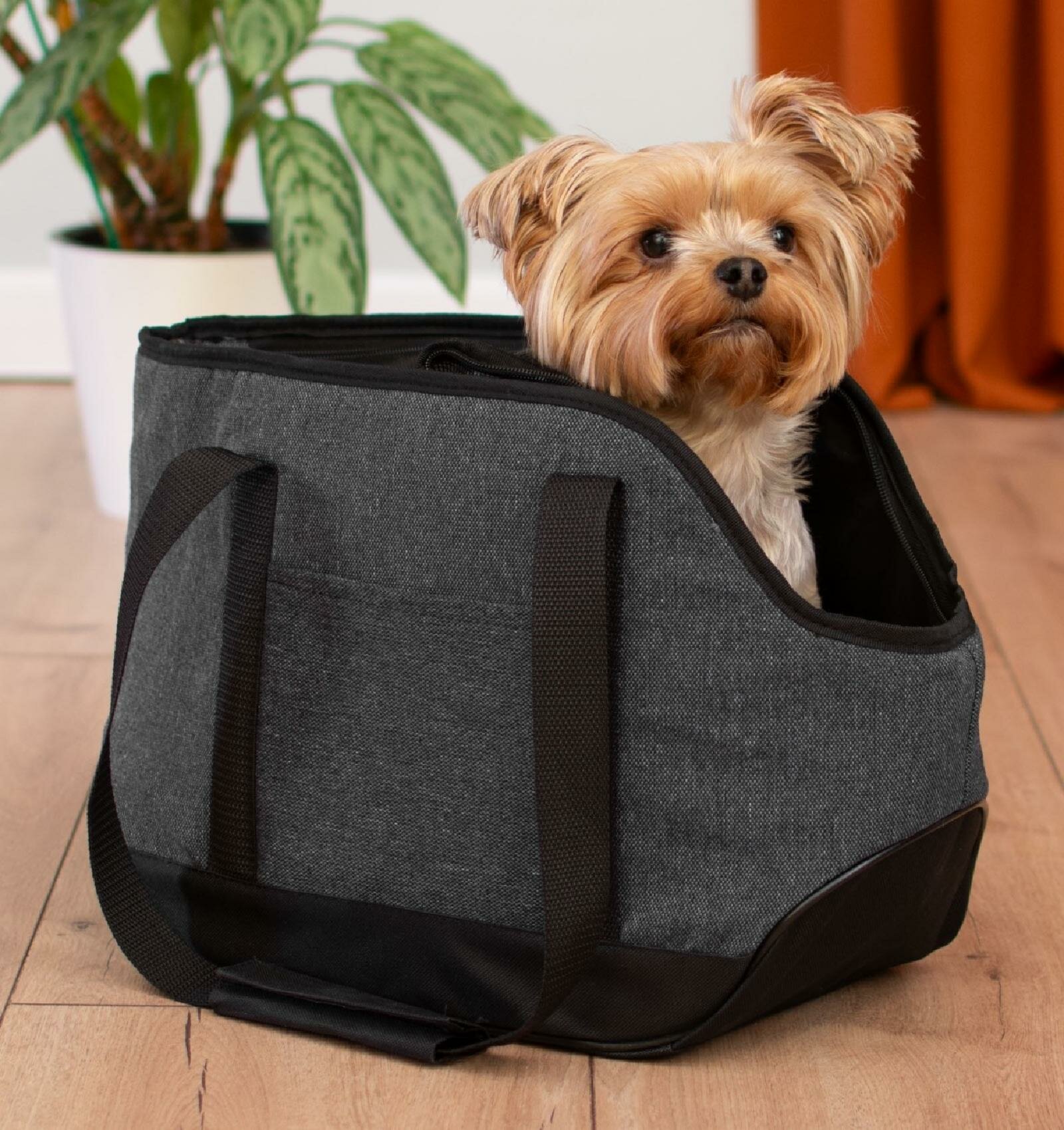 Сумка-переноска "Джойс" с карманом, темно-серая