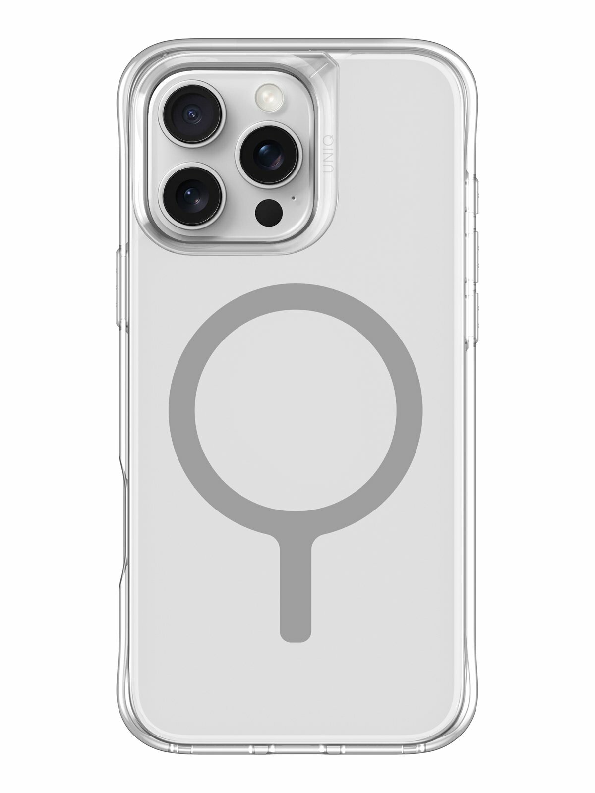 Чехол Uniq LifePro Xtreme Anti-Fingerprint (MagClick™ Magnetic Charging Compatible) для iPhone 16 Pro 6.3", прозрачный лед (Frost Clear)