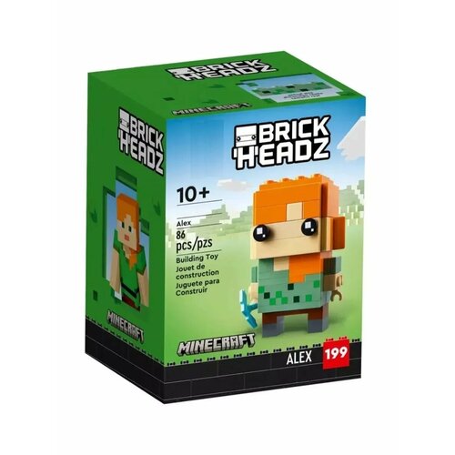 Конструктор Майнкрафт BrickHeadz Алекс 500₽