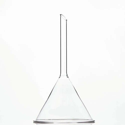 Воронка лабораторная В-120 мм термостойкое стекло / Воронка кухонная / Воронка 12 см