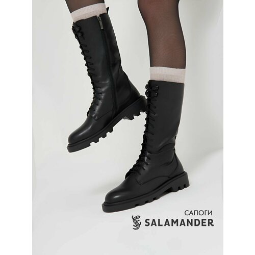 фото Сапоги salamander, полнота 4 (ru)/ на узкую и среднюю стопу, размер 40, черный