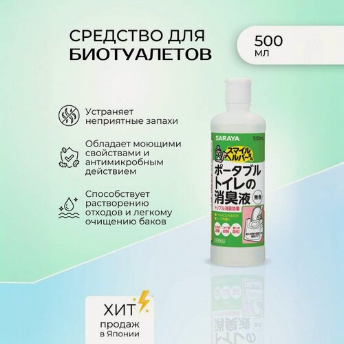 Изображение товара Средство для биотуалетов, септиков и выгребных ям Smile Helper (бесцветное) 500 мл