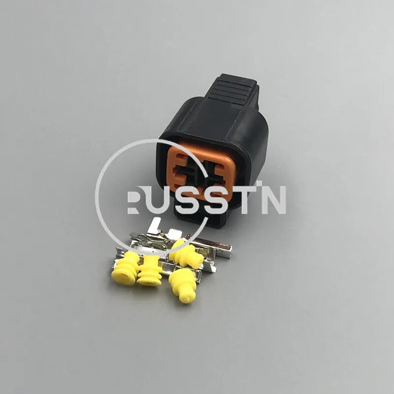 Автомобильный разъем 4-контактный DJ7043A-2.2 для Hyundai Kia, черный