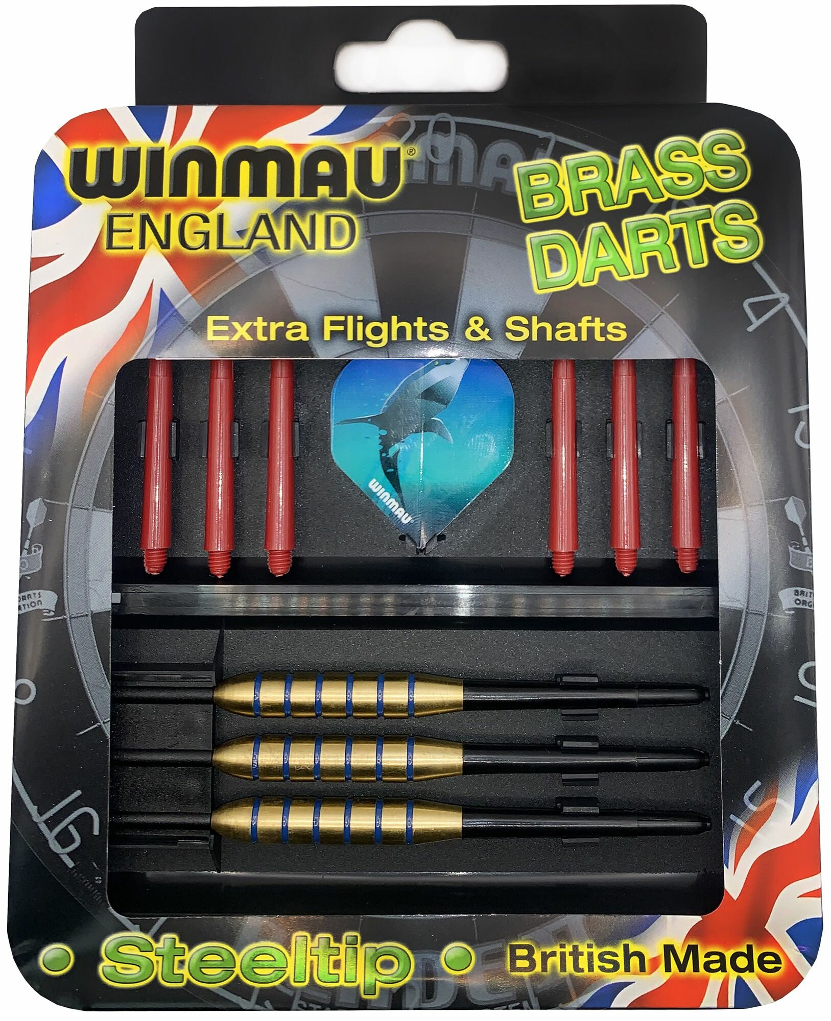 Набор из дротиков 20гр Winmau Brass steeltip для игры в Дартс и аксессуаров