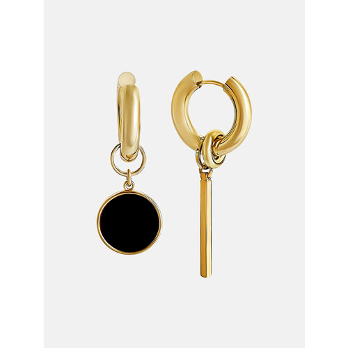 Серьги-трансформеры Pinkcode studio, агат, золотой, белый, желтый