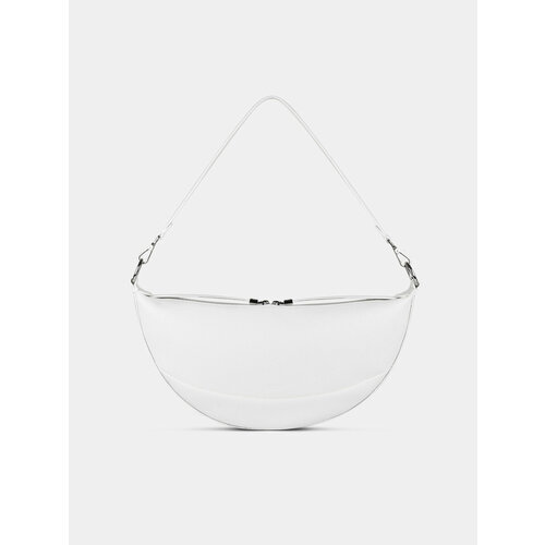 Сумка хобо LUCCA, фактура зернистая, white