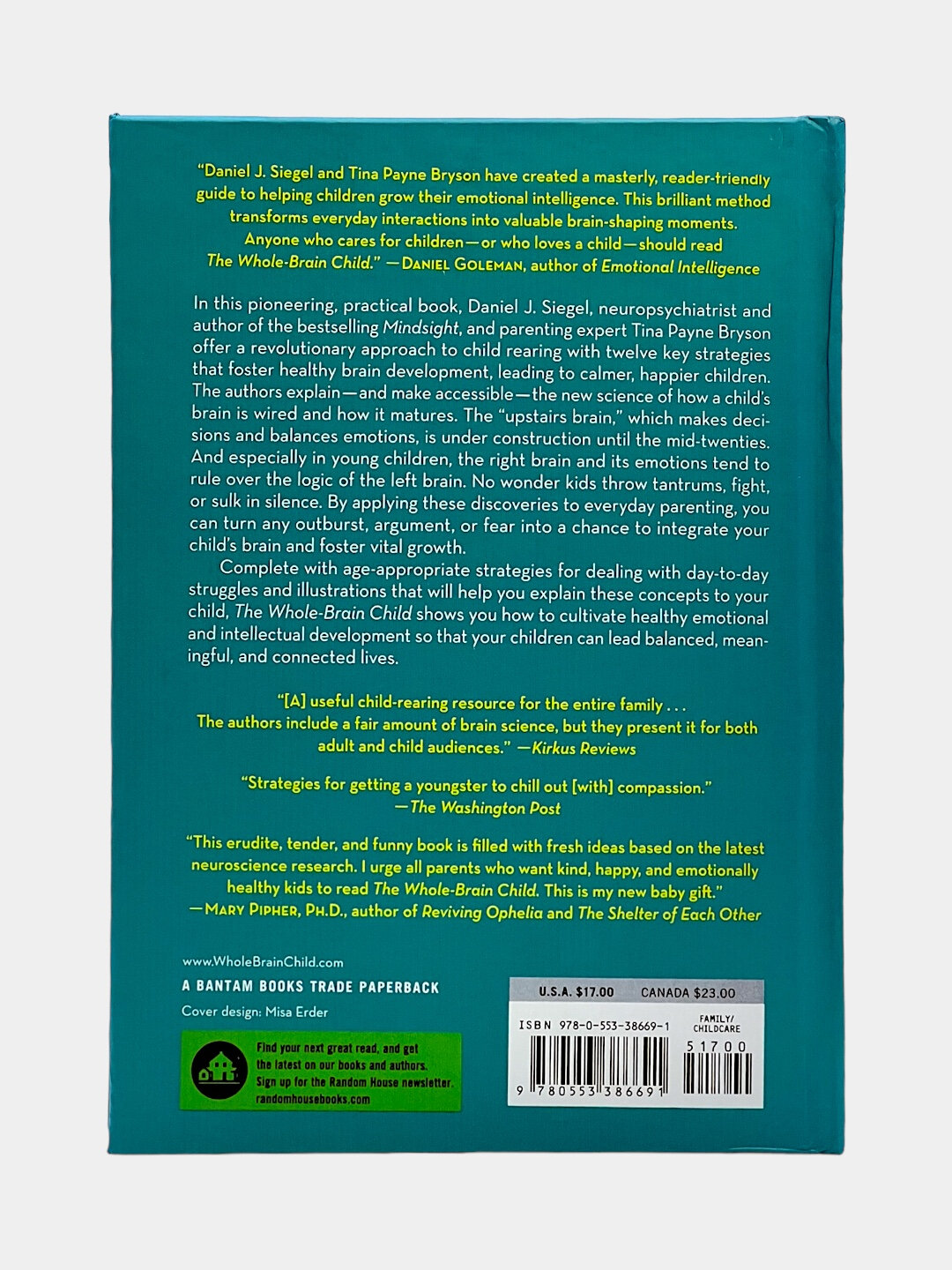 Книга "The Whole-Brain Child", автор Tina Payne Bryson, твердый переплет, 192 стр. — фото 1