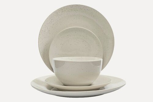 Изображение товара Сервиз обеденный, 6 перс, 18 пр, керамика, молочный, в крапинку, Viveiro (Anna Lafarg)