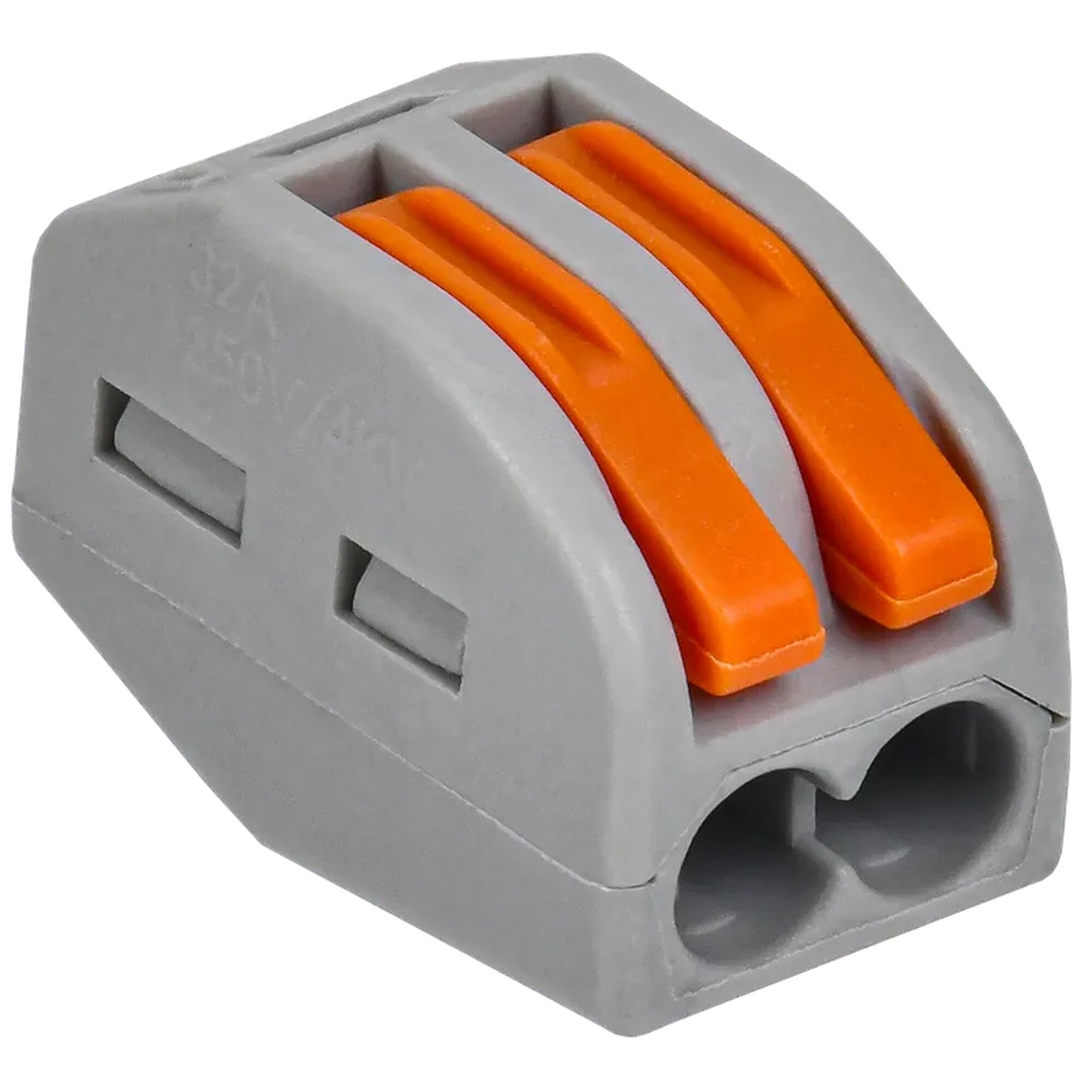 Клемма строительно-монтажная Generica СМК 222-412 400В 32А 4мм² 2 контакта медь серый/оранжевый 50шт