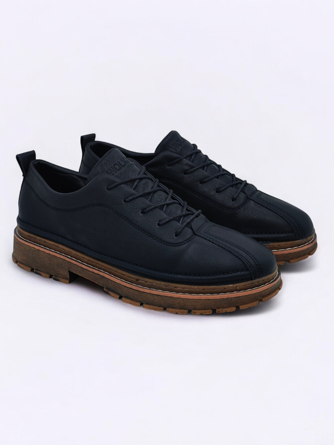 Лоферы  Туфли мужские Solid Step, из экокожи, водонепроницаемые, размер 38 39 40 41 42 43, черный