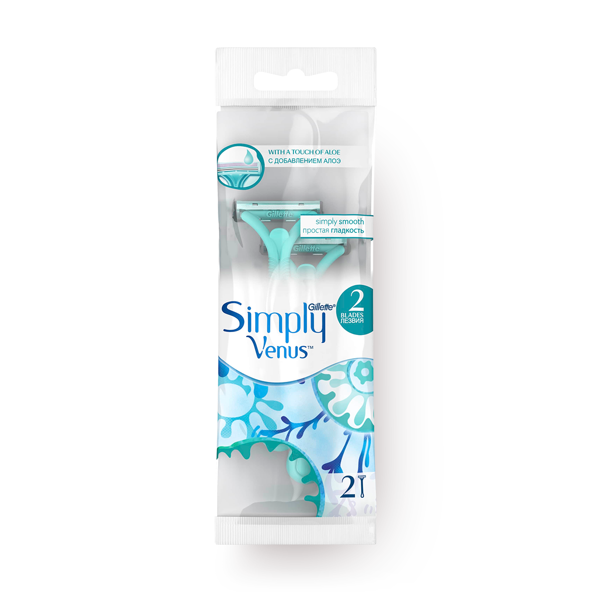Бритвы Venus Simply, одноразовые, пластиковые, цвет зеленый, 1 упак.