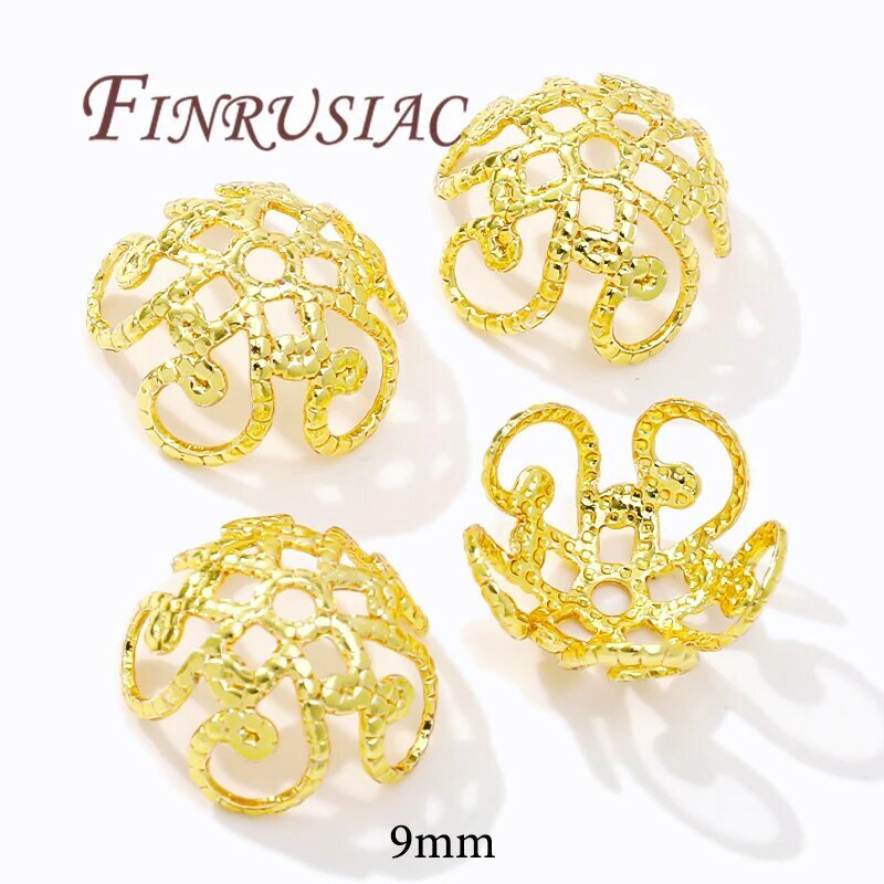 Позолоченные фианиты FINRUSIAC 9 мм, 18K Gold Plated