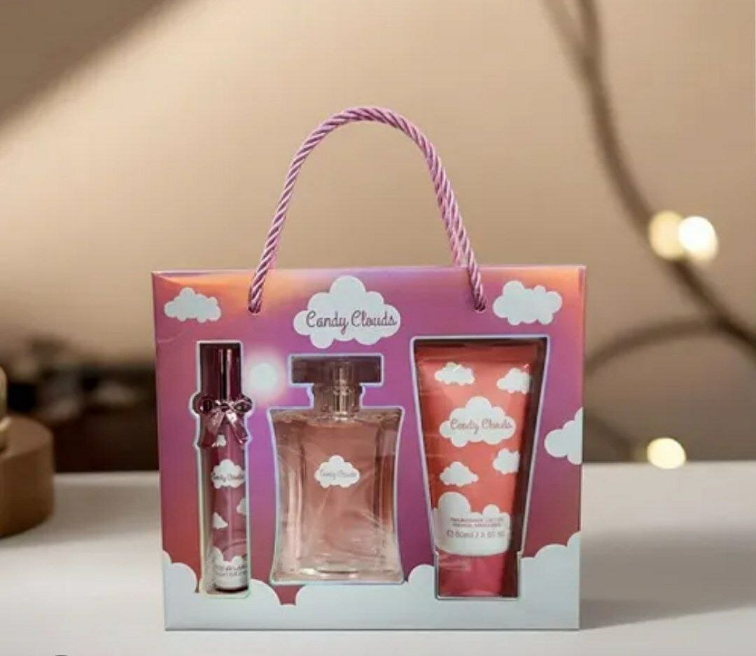 Подарочный набор Khadlaj Cloud Candy ( 2 Парфюмерной Воды 7.5ml. и 50ml. | Лосьон для тела 90ml.)