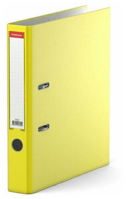 Папка регистратор с арочным механизмом ErichKrause, Neon, А4, 50 мм, желтый