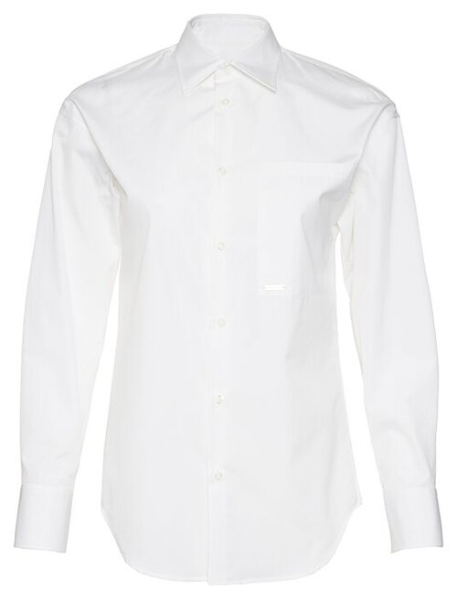 Рубашка  DSQUARED2, прилегающий силуэт, длинный рукав, размер 36, белый