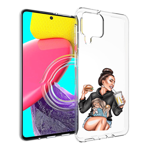 Чехол MyPads любительница-макдональдс женский для Samsung Galaxy M53 (SM-M536) задняя-панель-накладка-бампер