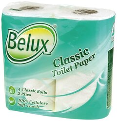 Туалетная бумага Belux Classic белая двухслойная 4 рул.