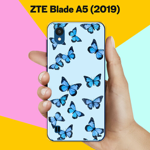 Силиконовый чехол на ZTE Blade A5 (2019) Бабочки / для ЗТЕ Блейд А5 (2019) силиконовый чехол на zte blade a5 2019 акварель для зте блейд а5 2019