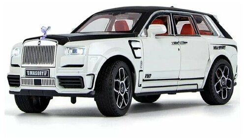 Металлическая инерционная машинка Rolls royce cullinan Mansory масштаб 1:20, длина 22 см.