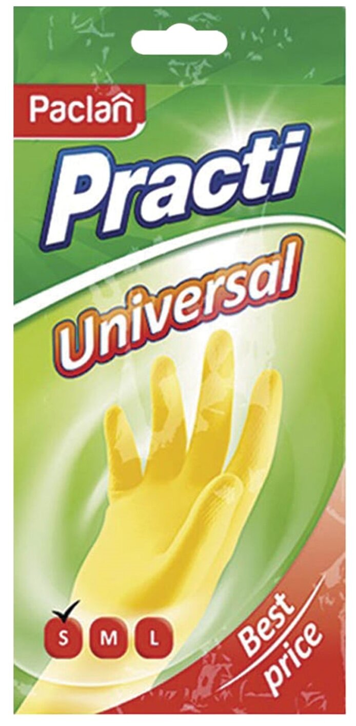 Перчатки Practi Universal латекс желтые размер M Master Glove Industry Co., Ltd. - фото №1