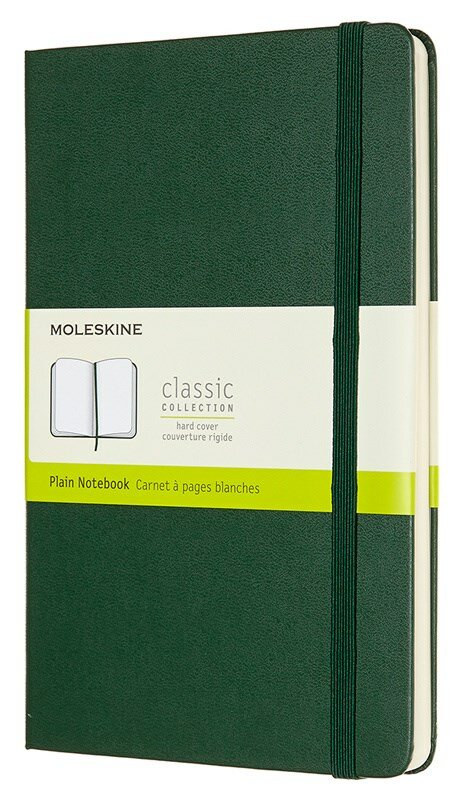 Блокнот Moleskine CLASSIC Large 130х210 мм 240 стр. нелинованный твердая обложка зеленый