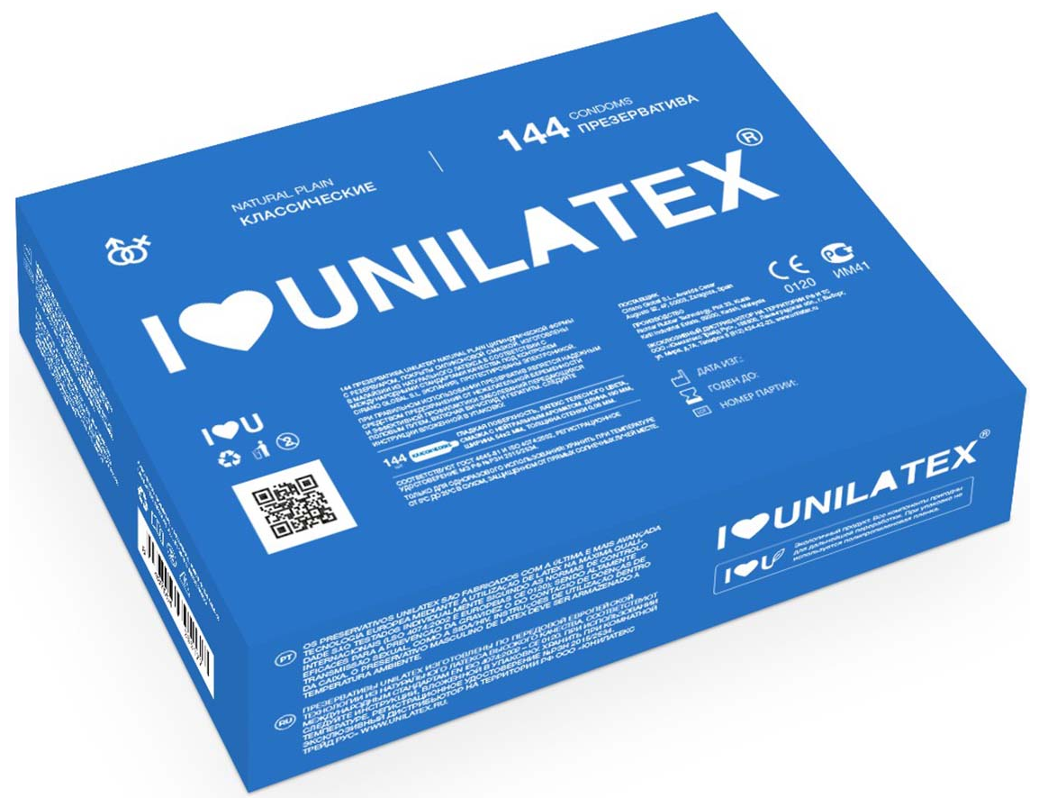 Unilatex / Презервативы Unilatex Natural Plain 144 шт., классические.