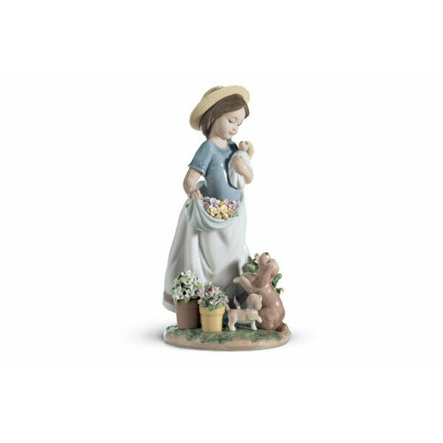 Фигурка Lladro Суета в саду 12х22 см, фарфор
