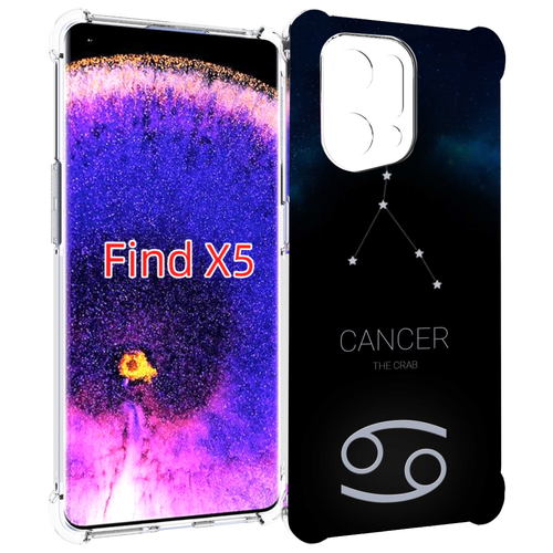 Чехол MyPads знак зодиака рак 2 для Oppo Find X5 задняя-панель-накладка-бампер
