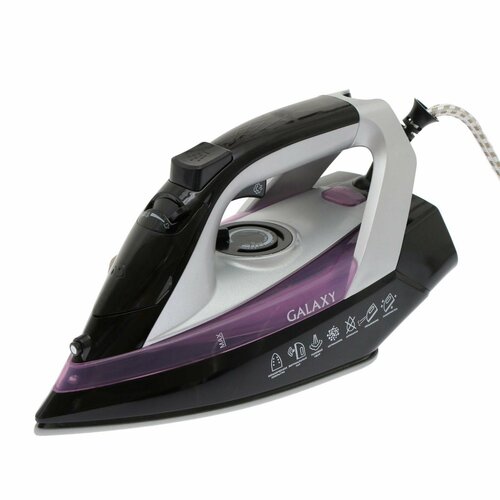 Утюг Galaxy GL 6128 2200 Вт керамическая подошва 30 гмин 150 мл фиолетовый 536600₽