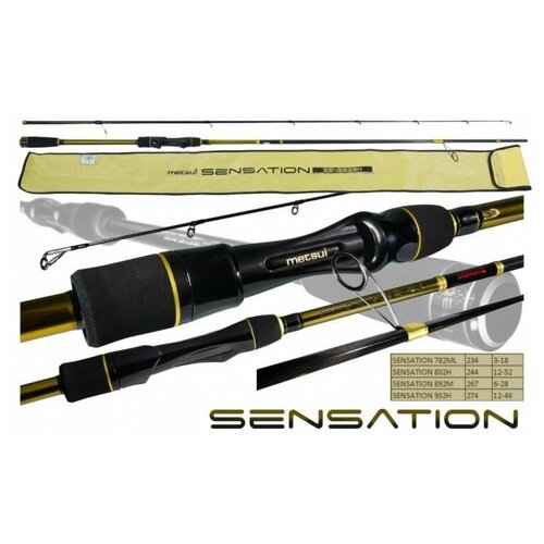 спиннинг metsui tip top s602xul 0 4 7 g Спиннинг Metsui Sensation 902H тест 12-46 г длина 274 см