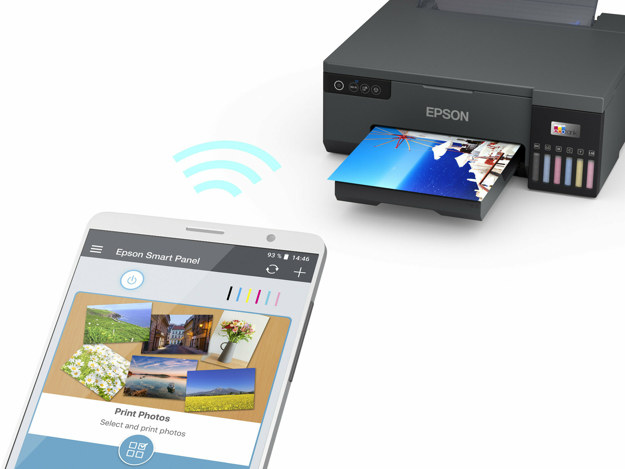 Принтер струйный Epson L8050 цветн A4 черный