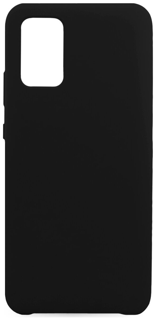 LS / Силиконовый чехол для Samsung Galaxy A02S / Защитный чехол для телефона Самсунг Галакси А02 Эс с премиум покрытием Софт Тач (Черный)
