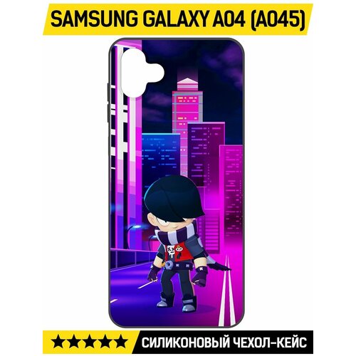 Чехол-накладка Krutoff Soft Case Brawl Stars - Эдгар для Samsung Galaxy A04 (A045) черный чехол накладка krutoff soft case brawl stars ворон феникс для samsung galaxy a04 a045 черный