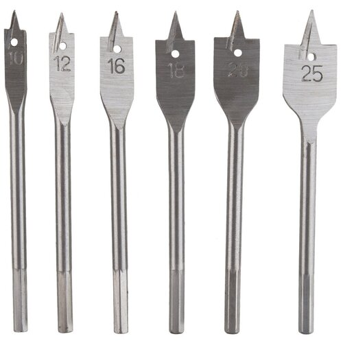 Набор сверл Run Energy по дереву перовых 6шт 10-25 мм