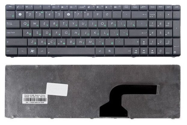 Клавиатура для ноутбука Asus SG-32900-XAA черная без рамки