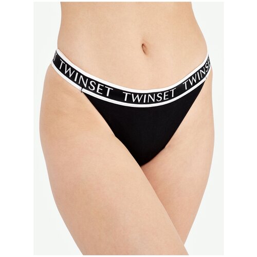 фото Стринги с логотипом на резинке twinset