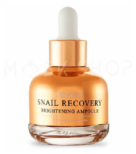 Сыворотка на основе муцина улитки Deoproce Snail Recovery Brightening Ampoule 30гр - фото №5