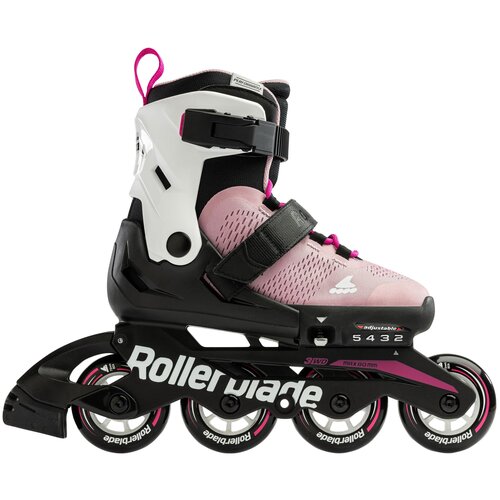 фото Набор детских роликов rollerblade microblade combo g - 2022 pink/white р. 28-32