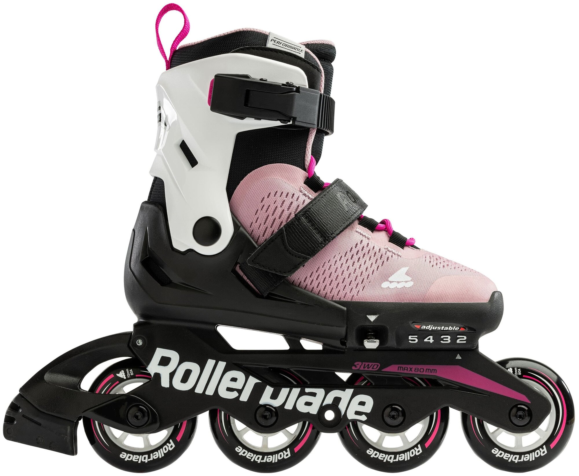 Детские роликовые коньки Rollerblade MICROBLADE pink/white 2024 (28-32)