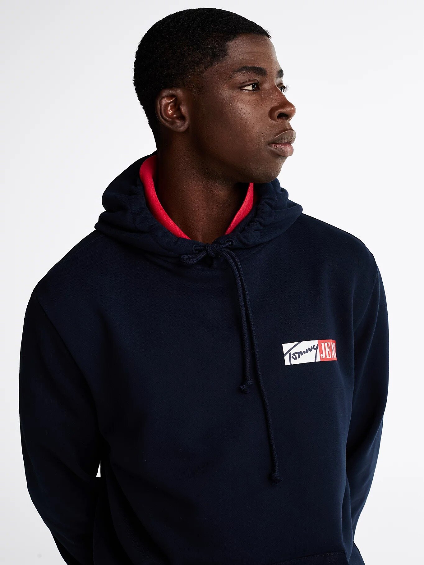 Худи Tommy Jeans Signature Logo, размер L, , синий — фото 1