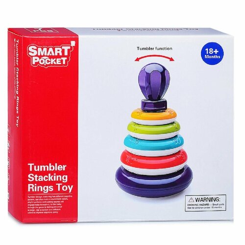 Пирамидка (Цветные кольца) в коробке, Размеры упаковки:23x20x6см (S-Y004)