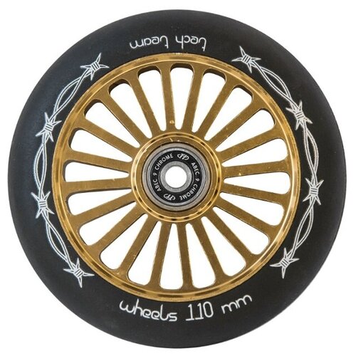 фото Колесо для самоката brock 120 мм, e-plated brown qwe